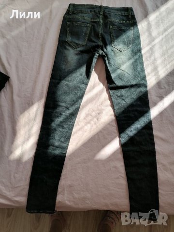   модерни дънки с капсоловани перлички , снимка 2 - Дънки - 30151988