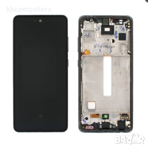 LCD Дисплей за Samsung SM-A528 / A52s 5G 2021 / GH82-26861C / GH82-26863C + Рамка / Виолетов / Ориги
