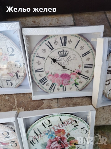 Часовник,30см,метален,винтич цветя 20лв, снимка 5 - Стенни часовници - 39881804