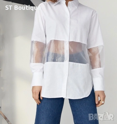 Риза памук и органза, снимка 2 - Ризи - 54119916