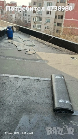 Хидроизолация, снимка 9 - Ремонт на покриви - 54074011