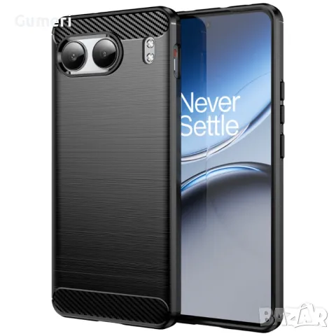 OnePlus Nord 4 Противоударен Силиконов Гръб Карбон Шарк