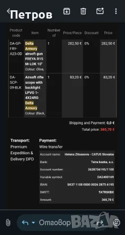 Delta Armory Freya R-15 10" Еърсофт, снимка 4 - Други спортове - 49665064