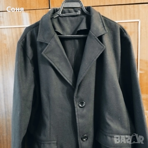 Дамско черно дълго палто , снимка 10 - Палта, манта - 53067971