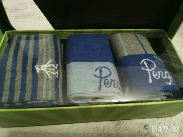 Нов к-т Original Penguin 3 Pack Socks In Gift Box , снимка 5 - Мъжки чорапи - 30715949