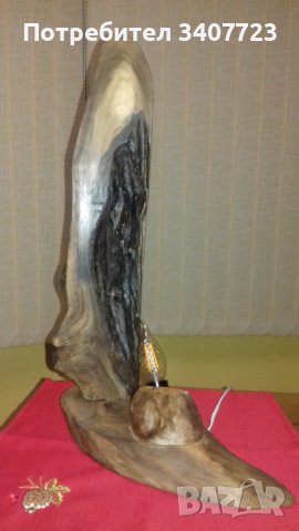 Ръчно изработени лампи и часовници от орех, снимка 4 - Настолни лампи - 37118020