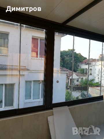 Остъкление тип плъзгане, раменни тенти, ветроупорни завеси, метални конструкции, снимка 14 - Пердета и завеси - 42881105