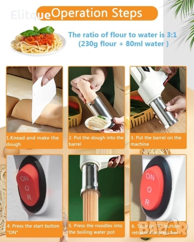 Преносим автоматичен уред за приготвяне на паста, снимка 2 - Друга електроника - 52862585