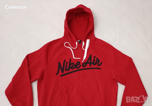 Nike AIR Fleece Hoodie оригинално горнище M Найк памук спорт суичър, снимка 2 - Спортни дрехи, екипи - 40785046