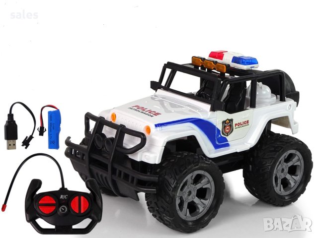 Полицейски джип с дистанционно управление POLICE PATROL WAGON , снимка 4 - Коли, камиони, мотори, писти - 42279512