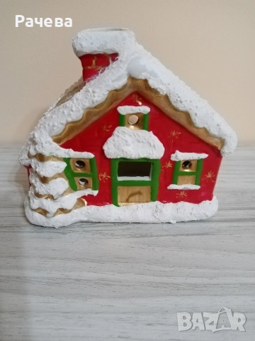 Свещник коледна къщичка 