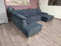 ПРОМОЦИЯ!!!Тъмно сив П - образен ъглов диван Nixon с функция сън, снимка 10