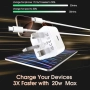 Нов Комплект 2 броя 20W зарядни + 2м кабели USB-C към USB-C, UK щепсел , снимка 2