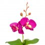 Изкуствена декоративна орхидея в саксия, 25 см, лилава, снимка 2