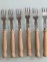 Средни вилици с дървени дръжки, снимка 2
