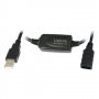 Кабел USB-A към USB-A 2.0 LogiLink UA0147 Черен 25м USB 2.0 + Repeater Type A - A M/F