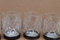 6бр. кристални чаши за ракия с метален обков , снимка 3