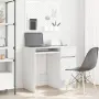 vidaXL Бюро, бяло, 86x49x76 см, инженерно дърво, снимка 2