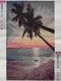 Ръчно налепен диамантен гоблен ,,Палма и плаж с залез” с р.р  20х30см!, снимка 1