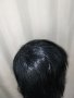 35 см Черна права перука с бретон на черта за парти, снимка 5