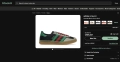 Обувки Adidas x Gucci Gazelle Black Green Red, снимка 14