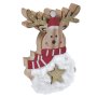 3 броя Дървени коледни фигурки за Коледна украса, XMAS, Снежен човек и Елен, снимка 4