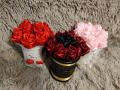 Ръчно изработени сатенени рози, снимка 1