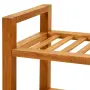vidaXL Поставка за обувки с 4 рафта, 50x27x80 см, дъбов масив, снимка 3