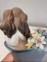 Lladro Spain  “Dog in Boot with Flowers” Код P1763, снимка 8