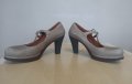 Art - кожени сиви обувки с масивен висок ток, снимка 5