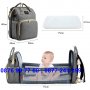 КОД 3696 Раница за майки за бебешки принадлежности с повивалник-кошара Раница за количка за майки, снимка 7