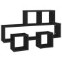 vidaXL Стенен рафт във форма на кола, черен, 82x15x51 см, ПДЧ(SKU:807251
