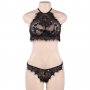 B165 Еротичен комплект от черна дантела в две части, еротично бельо, секси комплект, снимка 4