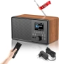 DAB Plus/DAB+/FM винтидж радио с Bluetooth, кухненско радио с дистанционно управление , снимка 1