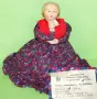1970те СССР Съветска кукла Чаевница с оригинален фабричен етикет, снимка 1