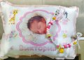 Декоративна възглавничка визитка на дете бебешка със снимка , снимка 1 - Спално бельо и завивки - 34293700