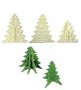 3D 3 бр Коледна елха пластмасови форми с релеф резци печати за направа с фондан и др