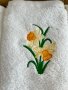 Комплект хавлиени кърпи с Бродерия - 3бр., хавлии с цветя, снимка 8