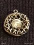Сребърен медальон с келтски възел и централен камък Мойонит ръчна изработка 49770, снимка 2