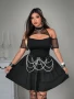 Черна пънк рокля, Секси рокля, Готик рокля, снимка 2