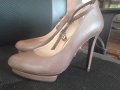 Като нови!Високи обувки 👡в кафяв цвят, снимка 1 - Дамски обувки на ток - 42310669