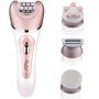 Мултифункционален безжичен дамски уред 4в1 епилатор, масажор, четка и самобръсначка, снимка 2