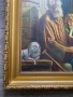 Голяма стара картина масло на платно, снимка 6
