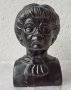 Бюст - глава жена с очила керамика, снимка 3