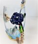  Огнеупорна, Бутикова Чаша с цветя и пеперуда, снимка 4
