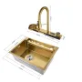 60см Златна мултифункционална кухненска мивка с двоен водопад, снимка 7