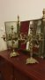 Рядки антикварни фигурални френски бронзови свещници , снимка 2
