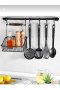 Ретро кухненски комплект със закачалка и кош, снимка 1 - Аксесоари за кухня - 37333622