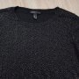 Черна блуза със сребърни точки Mango, снимка 1 - Блузи с дълъг ръкав и пуловери - 35643577