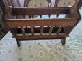 Дървена поставка за вестници, списания, плочи , снимка 5